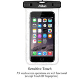 AILUN Waterproof Phone Pouch,2pack IPX8 Snowproof,Dirtproof Case Bag,Universal Compatible iPhone X/Xs/XR/Xs Max/8 Plus,7/7Plus,6 Plus/6/6s,Galaxy S9/S9+,S8/S7,Boating/Hiking/Swimming/Diving[Clear]
