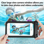 Capshi Waterproof Phone Pouch, 2 Pack Universal Waterproof Case Waterproof Phone Case IPX8 Available TPU Clear Dry Bag for iPhone X/Xs/XR/8/8plus/7/6s/6 Samsung up to 6.3"