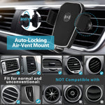 HoHoHoHot Fast Wireless Car Charger Air Vent Phone Mount Holder, Qi Certified, 7.5W Compatible iPhone XR/XS Max/XS/X/8/8 Plus, 10W for Galaxy S9/S9+/S8/S8+/LG G7, and 5W for All Qi-Enabled Phones