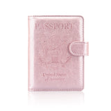 Passport Holder Case, ACdream Protective Premium Leather RFID Blocking Wallet Case for Passport,Rose Gold