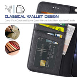 Arae Wallet Case Designed for iPhone xr 2018 PU Leather flip case Cover [Stand Feature] with Wrist Strap and [4-Slots] ID&Credit Cards Pocket for iPhone Xr 6.1" -Black