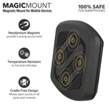 SCOSCHE MWDM2PK-UB MagicMount Universal Magnetic Phone/GPS Suction Cup Mount for the Car, Home or Office - 2-Pack