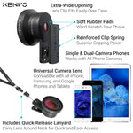 Xenvo Pro Lens Kit for iPhone, Samsung, Pixel, Macro and Wide Angle Lens with LED Light and Travel Case