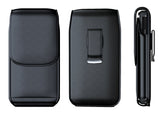 Meilib Samsung Galaxy S10 S9 S8 Holster, Cell Phone Belt Holster Case with Belt Clip Leather Pouch Cover for Samsung Galaxy S10 S8 S9 (NOT Plus) – Built in ID Card Holder (Fits Phone with Case on)