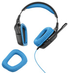 Logitech G430 7.1 DTS Headphone: X and Dolby Surround Sound Gaming Headset for PC, Playstation 4 – On-Cable Controls – Sports-Performance Ear Pads – Rotating Ear Cups – Light Weight Design, Blue/Black