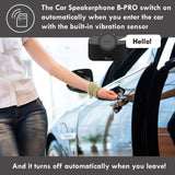 VeoPulse Car Speakerphone B-PRO 2B Hands-Free kit with Bluetooth Automatic Cellphone Connection - Safe Talking and Driving Wireless Technology -Kit Compatible with All Vehicles and Bluetooth Phones,