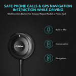 Mpow Bluetooth 4.1 Receiver with Built-in Noise Isolator, Hands-Free Car Kits & Bluetooth Aux Car Adapter with Dual USB Car Charger & 3M Magnetic Mounting Base for Car Audio System (G-3 for MBR2)