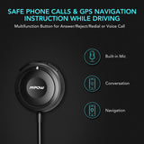 Mpow Bluetooth 4.1 Receiver with Built-in Noise Isolator, Hands-Free Car Kits & Bluetooth Aux Car Adapter with Dual USB Car Charger & 3M Magnetic Mounting Base for Car Audio System (G-3 for MBR2)