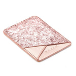 Card Holder for Back of Phone,Cell Phone Wallet Sticker,Adhesive Stick on Pocket for Credit Card,Business Card,ID,Cash,Fit for Almost All Smartphones & Cases Glitter
