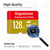 Gigastone 128GB Micro SD Card Professional 4K Ultra HD, Micro SDXC U3 C10 Class 10 UHS Memory Card High Speed up to 95MB/s with MicroSD SD Adapter, Camera Canon Nikon GoPro Dashcam DJI Drone Nintendo