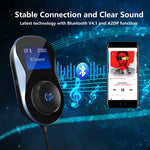 SONRU Bluetooth FM Transmitter for Car, MP3 Player Bluetooth Handsfree Car Kit Wireless Radio Audio Adapter, 1.44 Inch LED Display, Dual USB Ports A2DP Crystal Sound Quality
