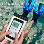 MoKo Waterproof Phone Pouch [2 Pack], Underwater Waterproof Cellphone Case Dry Bag with Lanyard Armband Compatible with iPhone X/Xs/Xr/Xs Max, 8/7/6s Plus, Samsung S10/S9/S8 Plus, S10 e, Up to 6.5"