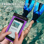 MoKo Waterproof Phone Pouch [2 Pack], Underwater Waterproof Cellphone Case Dry Bag with Lanyard Armband Compatible with iPhone X/Xs/Xr/Xs Max, 8/7/6s Plus, Samsung S10/S9/S8 Plus, S10 e, Up to 6.5"