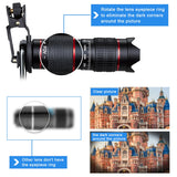 HXGD Mobile Camera Lens 22x Phone Camera Telephoto Lens, Double Regulation Phone Lens Attchment with Tripod for iPhoneX/8/7/6,Samsung.Huawei Most Smartphone