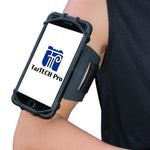 Phone Running Armband by TazTECH Pro - 180° Rotatable Case w/Key Holder - Universal Fit for All Cell Mobile Smartphone Apple iPhone Samsung Galaxy Note Plus X S - Adjustable Fit for Women Men Workout