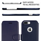 iPhone 8 Plus Wallet Case, Durable and Slim, Lightweight with Classic Design & Ultra-Strong Magnetic Closure, Faux Leather, Desert Sky, Apple 8 Plus
