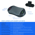 Besign BK02 Bluetooth 5.0 in-car Speakerphone, Wireless Car Kit for Hands-Free Talking & Music Streaming, Connect Two Phones, Auto On Off