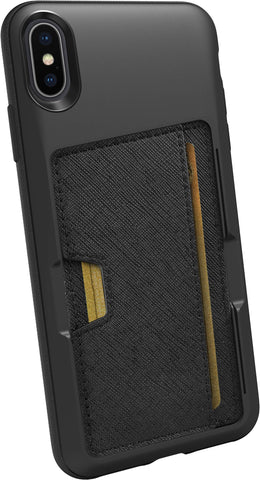 Silk iPhone Xs Max Wallet Case - Wallet Slayer Vol. 2 [Slim Protective Kickstand] Credit Card Holder for Apple iPhone 10S Max - Black Tie Affair