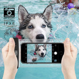 YOSH Waterproof Phone Pouch Universal Waterproof Phone Case Cell Phone Dry Bag Pouch Compatible with iPhone Xs Max XR Xs X 8 7 6 6s Plus Galaxy S9 S8 S7 Edge Pixel 3 2 XL up to 6.5" (Clear 2-Pack)