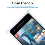amFilm Glass Screen Protector for Google Pixel 2, Tempered Glass, Dot Matrix, High Sensitivity