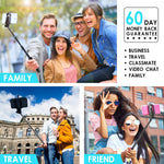 Selfie Stick Tripod Bluetooth, Extendable Flexible Selfie Stick Tripod with Detachable Wireless Remote, Compatible with iPhone Xs Max/XS/XR/iPhone X/iPhone 8/8Plus/iPhone 7/iPhone 6/6s/6 Plus/Galaxy