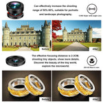 AiKEGlobal - Phone Lens for iPhone, Samsung, Most Smartphone - 7 in 1 Wide Angle Lens, Macro Lens, Fisheye Lens, Telephoto Lens, CPL Lens, Starbrust and Kaleidoscope Lens Lens Kit