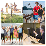 Eocean Selfie Stick Tripod, 54 Inch Extendable Camera Tripod for Cellphone and Gopro, Compatible with iPhone Xs/Xr/Xs Max/X/8/8Plus/7/Galaxy Note 9/S9/Huawei/Google/Xiaomi