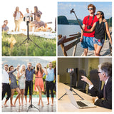 Eocean Selfie Stick Tripod, 54 Inch Extendable Camera Tripod for Cellphone and Gopro, Compatible with iPhone Xs/Xr/Xs Max/X/8/8Plus/7/Galaxy Note 9/S9/Huawei/Google/Xiaomi