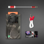 Tunai Firefly Bluetooth Receiver: World’s Smallest Wireless Audio Bluetooth 4.2 Adapter with 3.5mm AUX for Car/Home Stereo Music Streaming; Auto On, No Charging Needed - Car Pack (Red)
