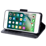Arae Case for iPhone 7 Plus/iPhone 8 Plus, Premium PU Leather Wallet Case with Kickstand and Flip Cover for iPhone 7 Plus (2016) / iPhone 8 Plus (2017) 5.5" (not for iPhone 7/8) - Black