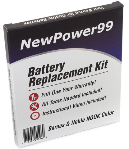 Battery Replacement Kit for Barnes and Noble NOOK Color