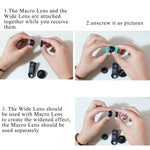 iPhone Lens,by Ailun,3 in 1 Clip On 180 Degree Fish Eye Lens+0.65X Wide Angle+10X Macro Lens,Universal HD Camera Lens Kit for iPhone 7/6s/6s Plus/6/SE/5/5s,Samsung,BlackBerry,Mobile Phone [Black]