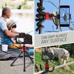 Flexible Tripod for iPhone, 12" Smartphone Tripod + High-Speed Bluetooth Remote for iPhone, Samsung, Compact Gorilla Tripod Stand 360° for GoPro, Cell Phone and DSLR Camera (Tripod + Remote)