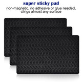 3 Pcs Car Dashboard Pads Non-slip 11" x 7", AIFUDA Anti-Slip Ripple Sticky Dash Grip Mat for Coin Phone Key Sunglasses - Black