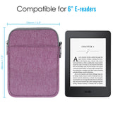 MoKo 6 Inch Kindle Sleeve Case Fits for All-New Kindle 10th Generation 2019/Kindle Paperwhite 2018, Nylon Cover Pouch Bag for Kindle Voyage/Kindle (8th Gen, 2016)/Kindle Oasis 6" E-Reader, Purple