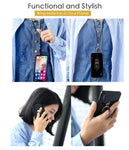 Liv2Fun Multifunctional Wearable Phone Ring, Detachable Phone Grip, with Anti-Theft Lanyard Neck Strap Loop, Support Magnetic Car Mount (Silver)