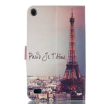 Paris Tower Folio Case for Fire 7 2015 - Slim Fit Premium Painting Leather Standing Protective Cover Case for Amazon Kindle Fire 7 Tablet (will only fit Fire 7" Display 5th Generation - 2015 release)