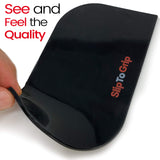 SlipToGrip Premium Cell Pads 4 Pack - Two Universal Cell Pads and Alcohol Pad. Sticky Anti-Slip Gel Pads - Holds Cell Phones, Sunglasses, Coins, Golf Cart, Boating, Speakers - Xtra Black Color