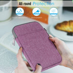 MoKo 6 Inch Kindle Sleeve Case Fits for All-New Kindle 10th Generation 2019/Kindle Paperwhite 2018, Nylon Cover Pouch Bag for Kindle Voyage/Kindle (8th Gen, 2016)/Kindle Oasis 6" E-Reader, Purple