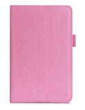 Fire 7 2015 Case, Amazon Fire 7 Case, rooCASE Dual View Leather PU Folio Slim Fit Lightweight Folding Cover with Stand for Fire 7 5th Gen 2015, Pink