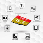 Gigastone 128GB Micro SD Card Professional 4K Ultra HD, Micro SDXC U3 C10 Class 10 UHS Memory Card High Speed up to 95MB/s with MicroSD SD Adapter, Camera Canon Nikon GoPro Dashcam DJI Drone Nintendo