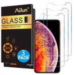 Ailun Compatible with Apple iPhone Xs Max Screen Protector[3 Pack](6.5 inch 2018 Release) Tempered Glass 0.33mm Anti-Scratch,Advanced HD Clarity Work with Most Case