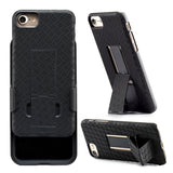 iPhone 8, iPhone 7 Holster, WizGear Shell Holster Combo Case for Apple iPhone 7 with Kick-Stand and Belt Clip - Black (iPhone 7/8)