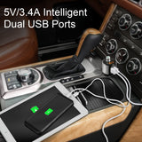 Sumind Car Bluetooth FM Transmitter, FM Radio Adapter Transmitter, 5V/ 3.4A Dual USB Ports Charger Compatible iPhone and Android Smartphones, Hands-free Calling, U-disk MP3 Player(Pattern 1)