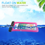 MoKo Floating Waterproof Phone Pouch [3 Pack], Waterproof Cellphone Case Dry Bag with Armband Lanyard Compatible iPhone X/Xs/Xr/Xs Max, 8/7/6s Plus, Samsung Galaxy S10/S9/S8 Plus, S10 e, Note 9/8