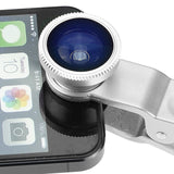 Universal 3 in 1 Camera Lens Kit for Smart phones (including iPhone, Samsung Galaxy, HTC, Motorola and More), Tablets, iPad, and Laptops includes One Fish Eye Lens / One 2 in 1 Macro Lens and Wide Angle Lens / One Universal Clip / One Microfiber Carrying
