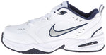 Nike Men's Air Monarch IV Cross Trainer, White/Metallic Silver/Midnight Navy, 10.0 Regular US