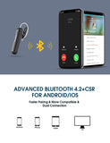 Mpow Business Headset 20H Bluetooth Headset IPX4 Handsfree Dual-Mic Noise Cancelling, Bluetooth Earpiece Business CVC 6.0, Wireless Earbuds with Clear Voice for Business/Office/Driving