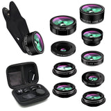 Phone Camera Lens,TODI 9 in 1 Wide Angle Lens,Macro Lens,Fisheye Lens,Telephoto Lens,CPL Lens, Kaleidoscope and Starburst Lens Compatible iPhone,Samsung, Most Andriod Phones