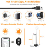Selfie Ring Light, Upgraded Ring Light with Wireless Remote and Cell Phone Holder Stand for Live Stream/Makeup, LED Camera Light 3 Light Modes 10-Level Brightness 360° Rotating for iPhone and Android